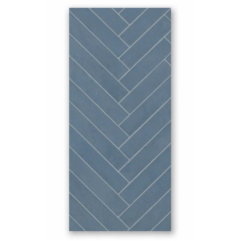 Chevron Navy Matt Wall Panel | 250mm x 2.6m x 8mm (Pack of 4)