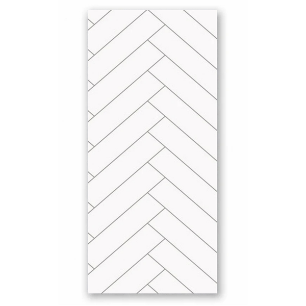 Chevron White Wall Panel | 1000mm x 2.4m x 10mm