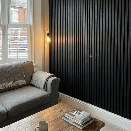 Composite Slat Side Trim | 3.6m | Black - installed