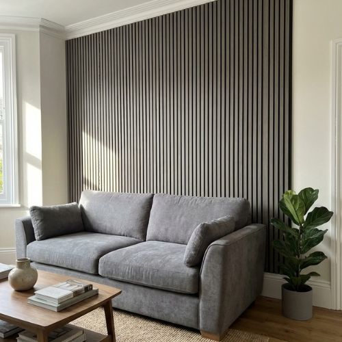 Lite Acoustic Slat Wall Panel | 600mm | Grey Oak