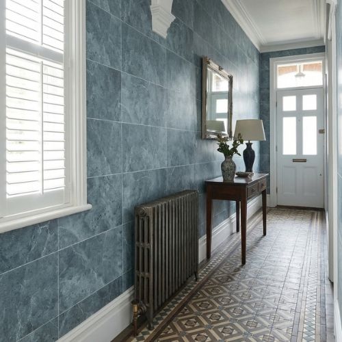 Hexagon Dream Tile Grey Wall Panel | 1000mm x 2.4m x 10mm - installed