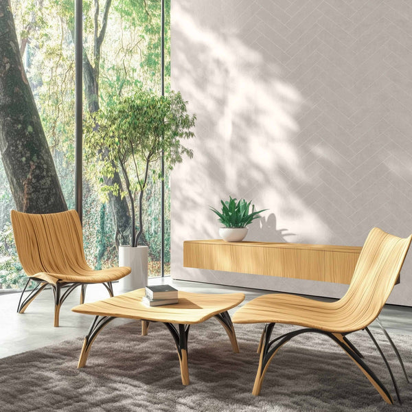 Chevron Stone Matt Wall Panel | 250mm x 2.6m x 8mm (Pack of 4) - installed