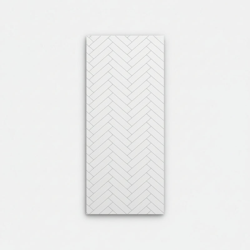 Chevron White Wall Panel | 250mm x 2.6m x 8mm (Pack of 4)