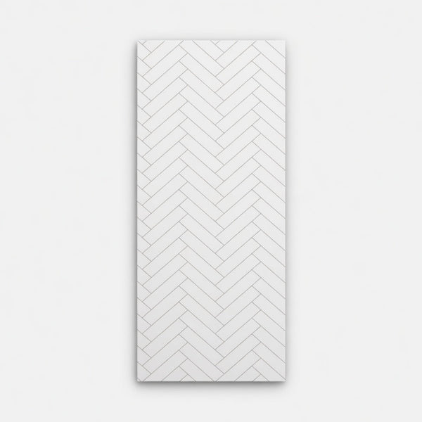 Chevron White Wall Panel | 1000mm x 2.4m x 10mm