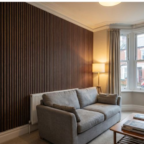 Premium Acoustic Slat Wall Panel | 600mm | Walnut