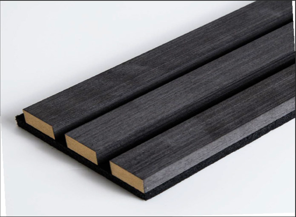 Standard Slat Wall Panel | 600 x 2400mm | Charcoal - installed