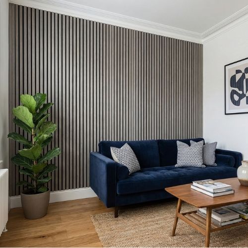 Standard Acoustic Slat Wall Panel | 600mm | Grey Oak