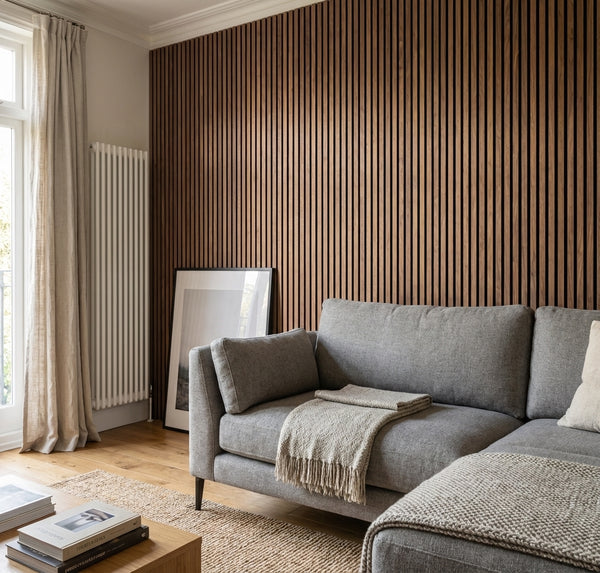 Standard Acoustic Slat Wall Panel | 600mm | Natural Oak