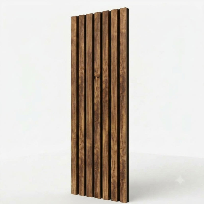 Sulcado Lite Acoustic Slat Wall Panel 2 Pack | 600mm | Burnt Hickory