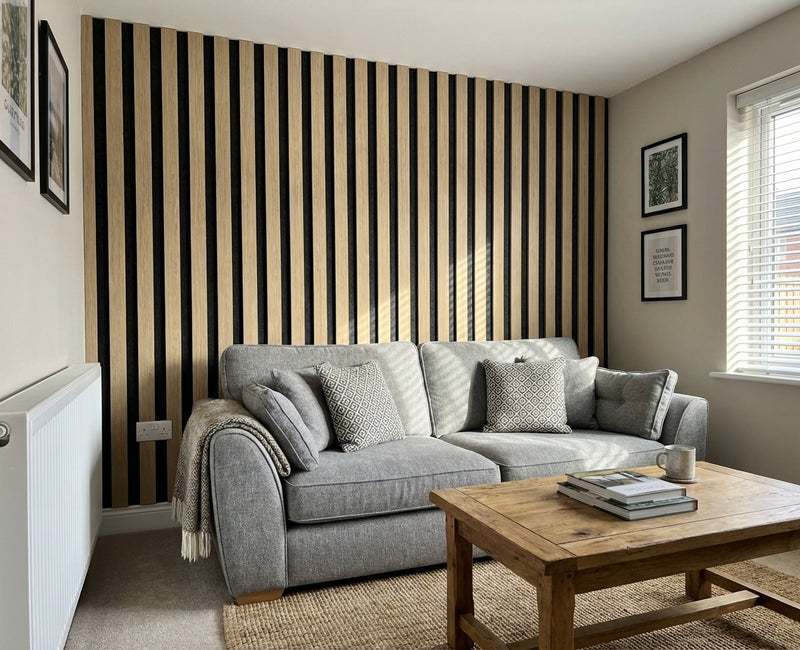Sulcado Soundproof Wall Panel | Grey Oak