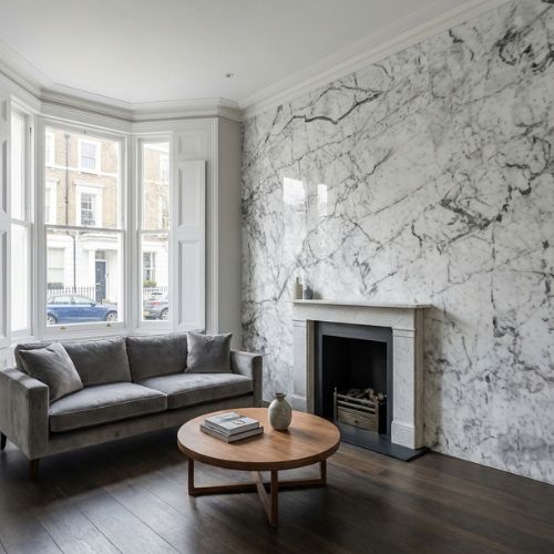 Vicenza White Wall Panel | 1000mm x 2.4m x 10mm - installed