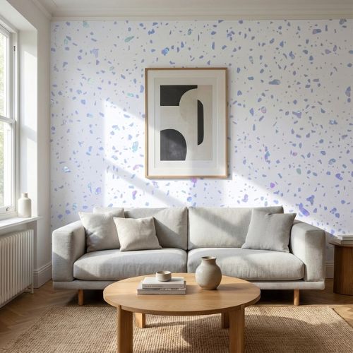 White Sparkle Embedded Wall Panel | 250mm x 2.6m x 8mm (Pack of 4) - installed