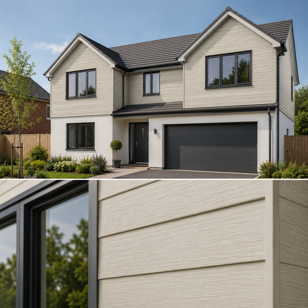 Double Embossed Caramel Wall Cladding 333mm x 5m - installed