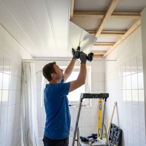 Ceiling Panels How to Panel a Bathroom Ceiling