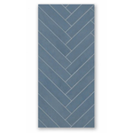 Chevron Navy Matt Wall Panel | 250mm x 2.6m x 8mm (Pack of 4)