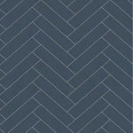 Chevron Navy Matt Wall Panel | 250mm x 2.6m x 8mm (Pack of 4)
