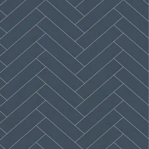Chevron Navy Matt Wall Panel | 250mm x 2.6m x 8mm (Pack of 4)