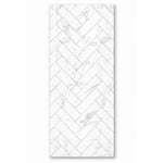 Chevron White Grey Veined Wall Panel | 250mm x 2.6m x 8mm (Pack of 4)