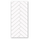 Chevron White Wall Panel | 250mm x 2.6m x 8mm (Pack of 4)