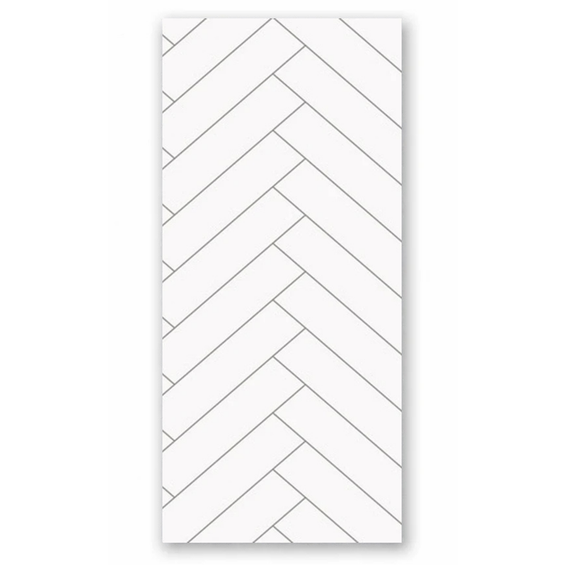 Chevron White Wall Panel | 250mm x 2.6m x 8mm (Pack of 4)