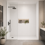 Chevron White Wall Panel | 1000mm x 2.4m x 10mm