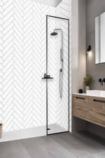 Chevron White Wall Panel | 250mm x 2.6m x 8mm (Pack of 4)