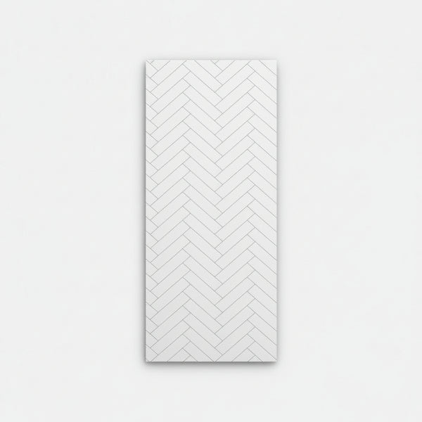 Chevron White Wall Panel | 250mm x 2.6m x 8mm (Pack of 4)