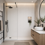 Chevron White Wall Panel | 250mm x 2.6m x 8mm (Pack of 4)