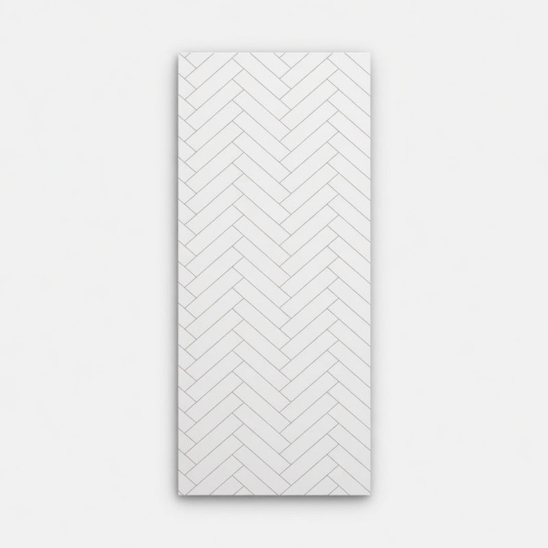 Chevron White Wall Panel | 1000mm x 2.4m x 10mm