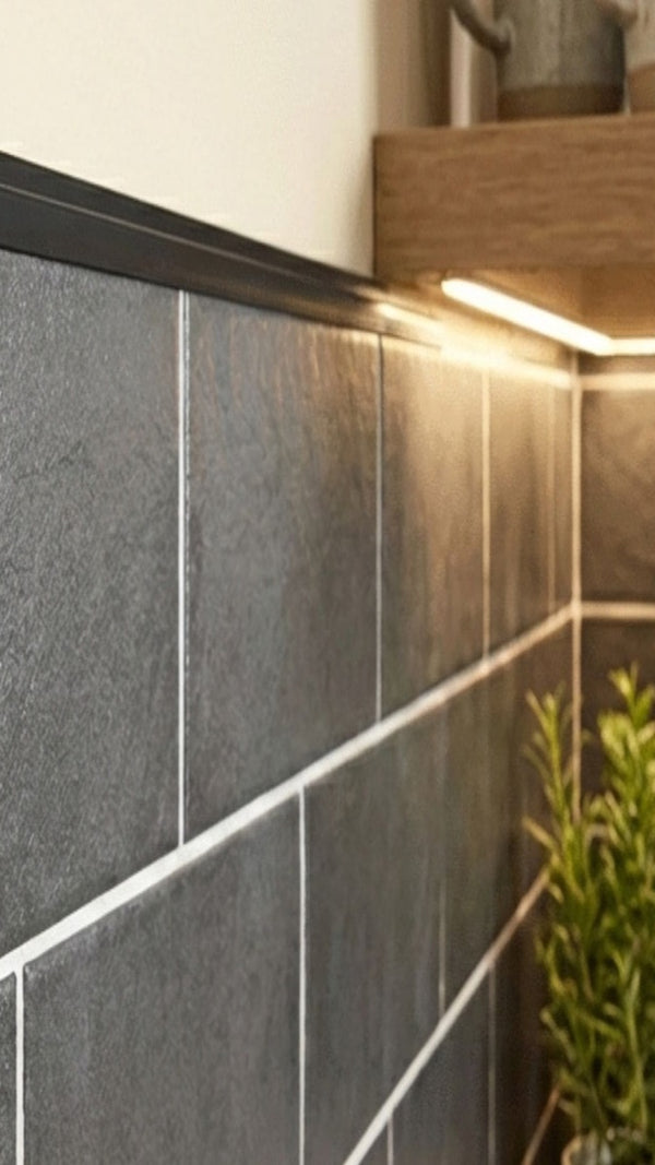 Edge Trim White | 8mm x 2.6m (Pack of 50) - installed