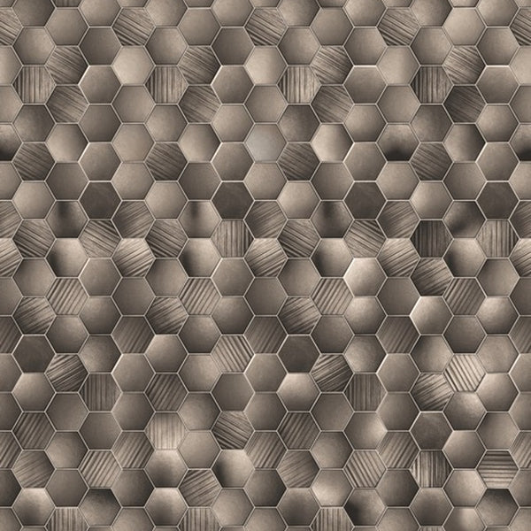 Hexagon Dream Bronze Modern Wall Panel | 1000mm x 2.4m x 10mm