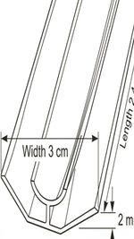 Internal Corner Trim Silver | 10mm x 2.4m