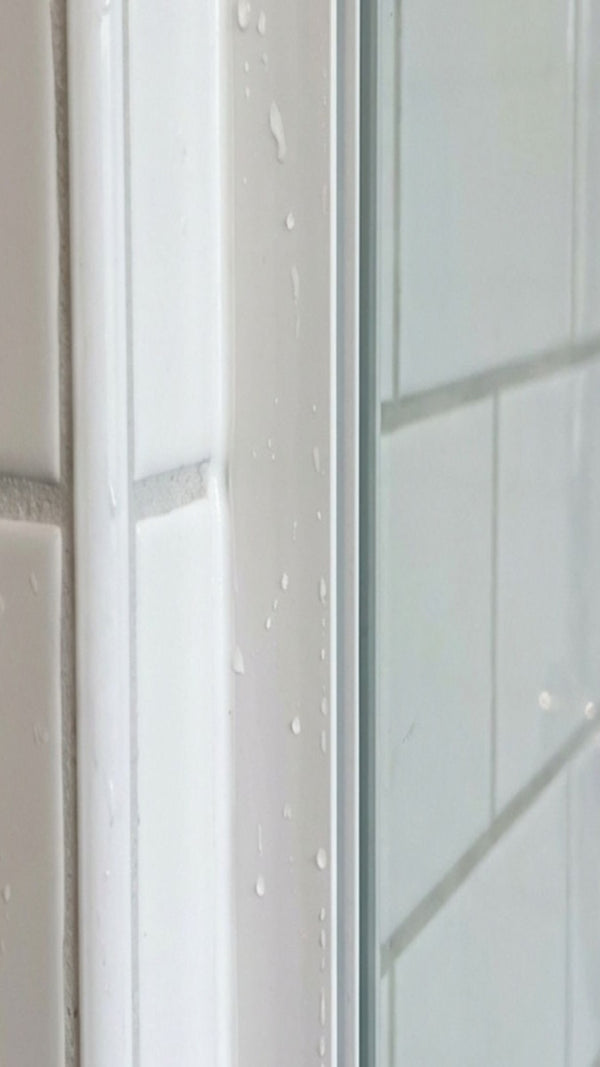 Internal Corner Trim Silver | 8mm x 2.6m - installed