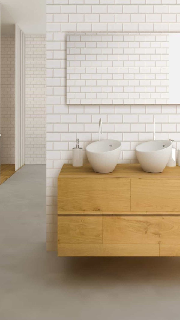 London Tile White Wall Panel | 250mm x 2.6m x 8mm (Pack of 4) - installed