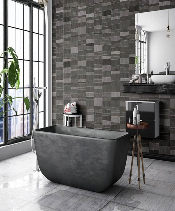 Nassau Dark Brown Modern Wall Panel | 250mm x 2.6m x 8mm (Pack of 4) - installed