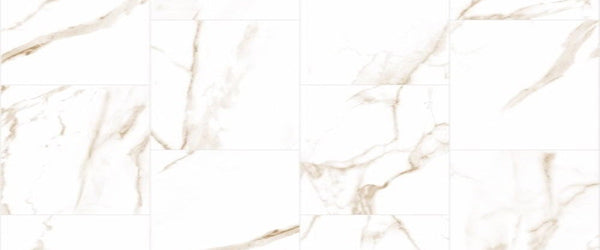 Onxy Beige Tile Effect Wall Panel | 400mm x 2.6m x 8mm (Pack of 4) - installed