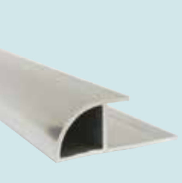 End Trim Quadrant  Aluminium Chrome | 10mm x 2.4m