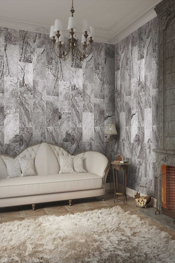 Trezzano Black Stone Effect Wall Panel | 400mm x 2.6m x 8mm (Pack of 4) - installed