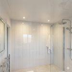 Embedded White High Gloss Wall Panel | 200mm x 2.6m x 8mm (Pack of 4)