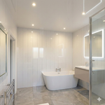 Embedded White High Gloss Wall Panel | 200mm x 2.6m x 8mm (Pack of 4)
