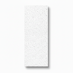 Rectangular white tile with a subtle pattern on a white background