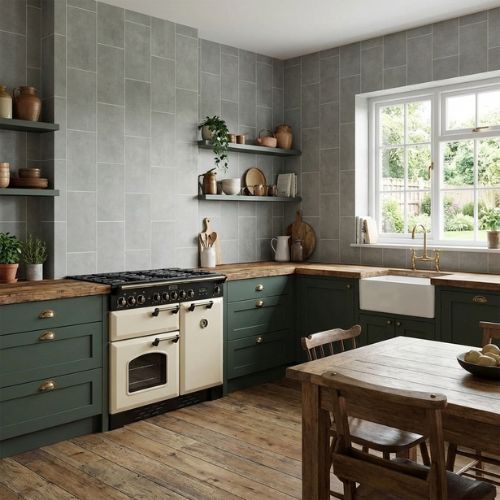 Klassic Tile Grey Wall Panel | 1000mm x 2.4m x 10mm - installed