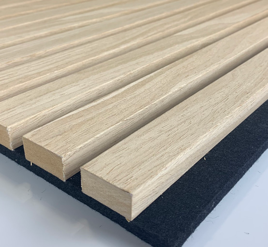 Lite Acoustic Slat Wall Panel | 600mm | Light Ash - installed