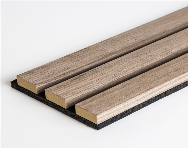 Lite Acoustic Slat Wall Panel | 600mm | Walnut - installed