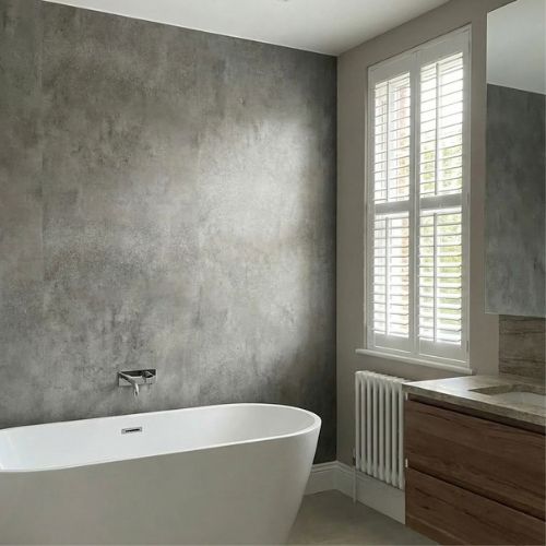 Midnight Stone Graphite Wall Panel | 1000mm x 2.4m x 10mm - installed