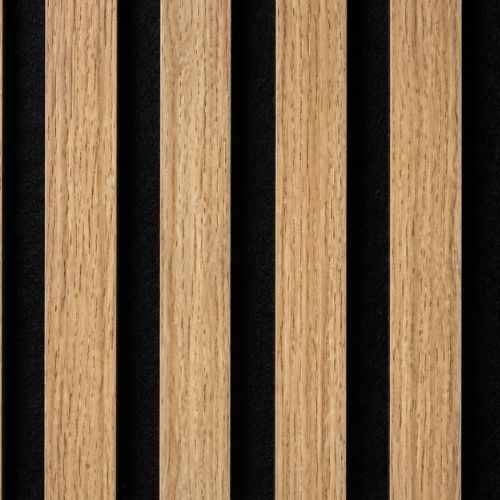 Premium Acoustic Slat Wall Panel | 600mm | Natural Oak - installed
