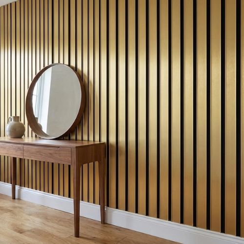 Standard Acoustic Slat Wall Panel | 600mm | Gold Metallic