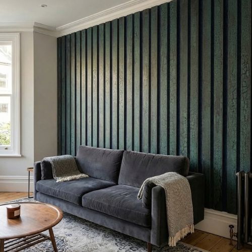 Standard Acoustic Slat Wall Panel | 600mm | Rustic Blue
