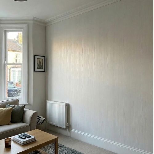 White Ash Wood Effect Wall Panel | 250mm x 2.6m x 5mm (Pack of 4) - installed