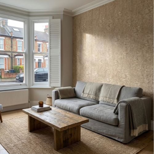 Woodland Beige Wall Panel | 250mm x 2.6m x 8mm (Pack of 4) - installed